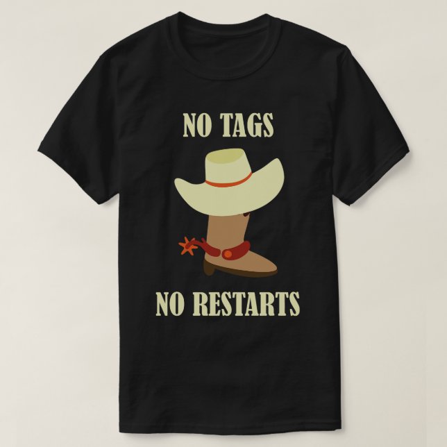 Inga Märkre - inga omvänder radavstötande Cowboy H T Shirt (Design framsida)