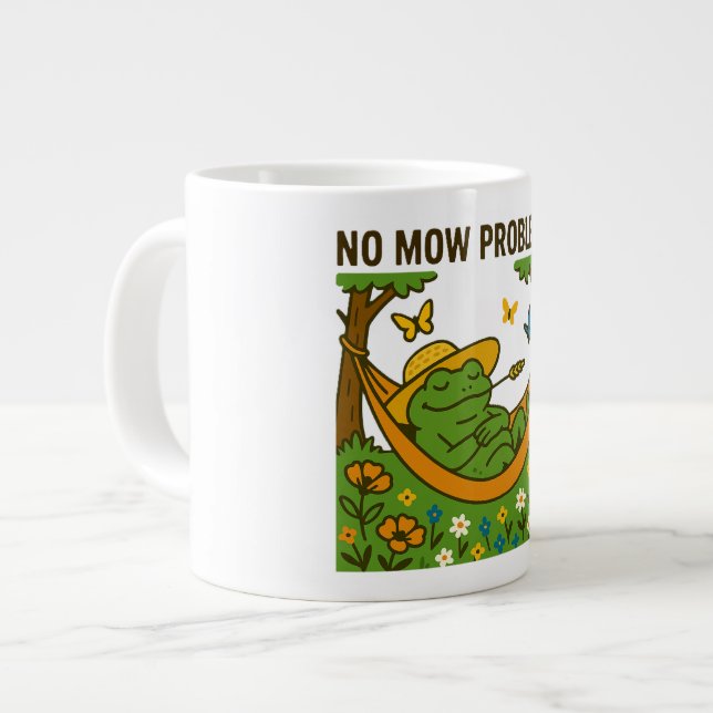 Inga maskproblem jumbo mugg (Framsida vänster)