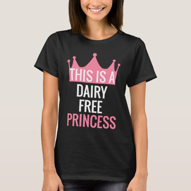 Inga mejerifria prinsessan Krona Dairy Allergy T Shirt (Framsida)