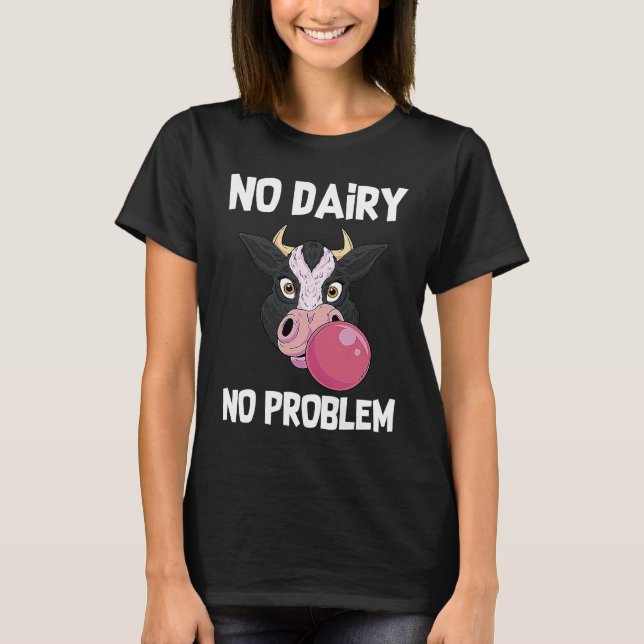 Inga mejeriproblem med Vegan Vegetarian I Kärlek V T Shirt (Framsida)