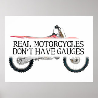 Inga mellanrum Dirt Bike Motocross Poster