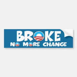 Inga mer ändring anti Obama Bildekal