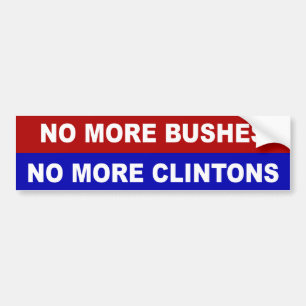 Inga mer buskar, ingen mer Clintons Bildekal