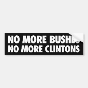 Inga mer buskar ingen mer Clintons Bildekal