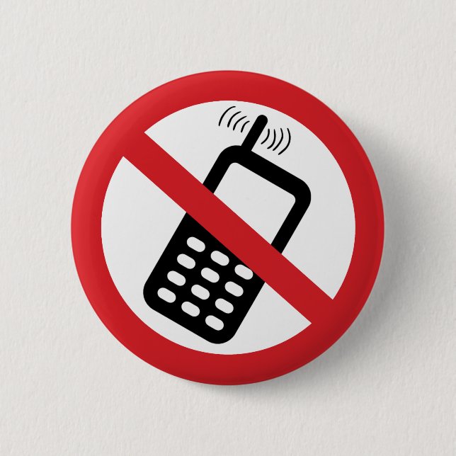 Inga mobiltelefoner knapp (Framsida)