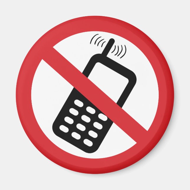 Inga Mobiltelefoner Magnet (Framsidan)