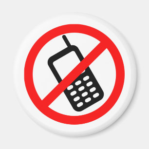 Inga mobiltelefoner magnet
