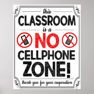 Inga mobiltelefoner tillåtna att Poster klassrum