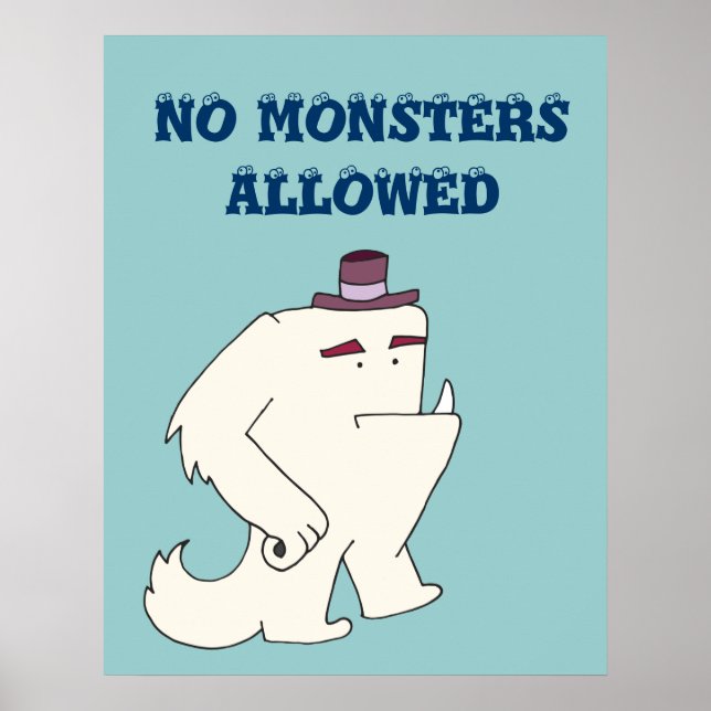 Inga monster tillåtna poster (Framsidan)