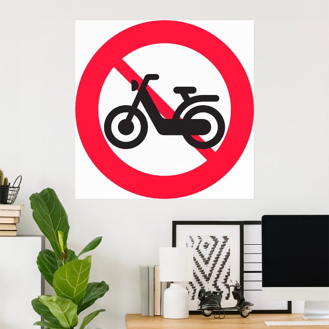 Inga motorcyklar Poster vägskylt (Skapare uppladdad)