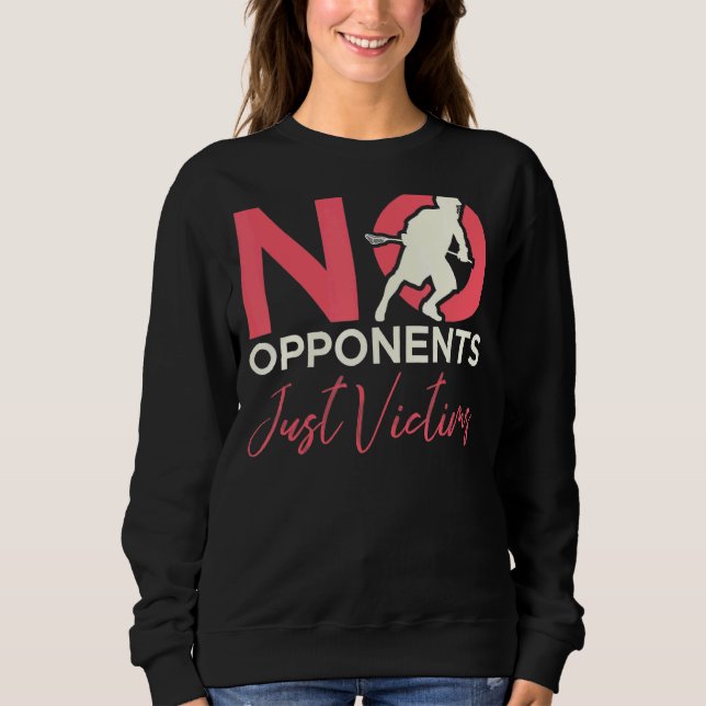 Inga motståndare, bara offer Lacrosse Player T Shirt (Framsida)