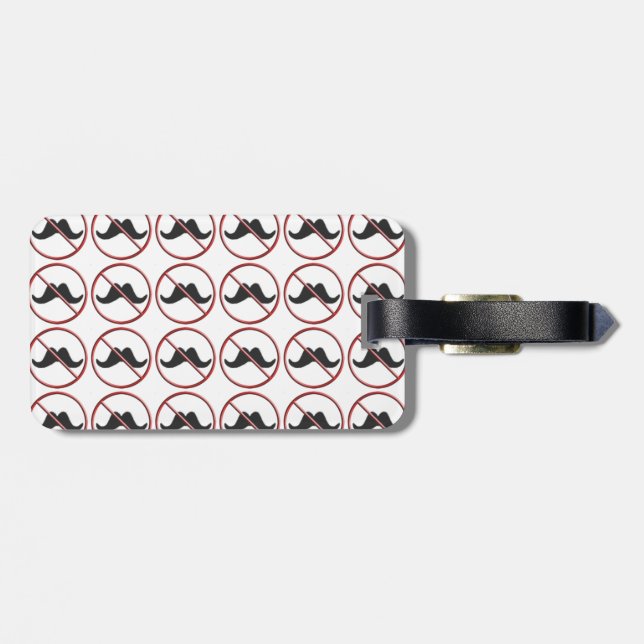 Inga mustascher, märkre för mustaschdesignbagage bagagebricka (Baksida Vågrät)