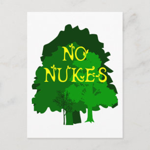 Inga nukes med Grönt Träd som säger Vykort