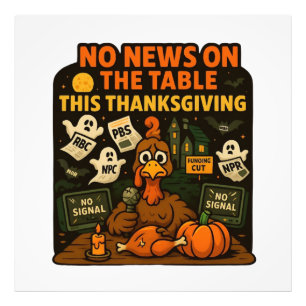 Inga nyheter på Bord Den här Thanksgivingen Fototryck