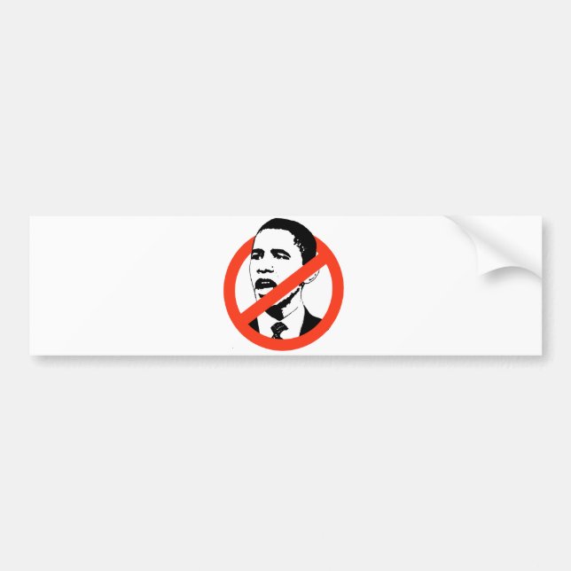 Inga Obama/Anti-Obama T-tröja Bildekal (Framsidan)