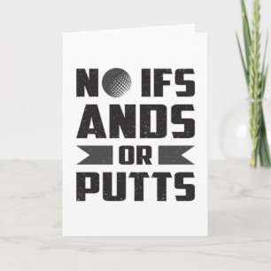 Inga om och/eller putts Golffer Golfing Gift Kort