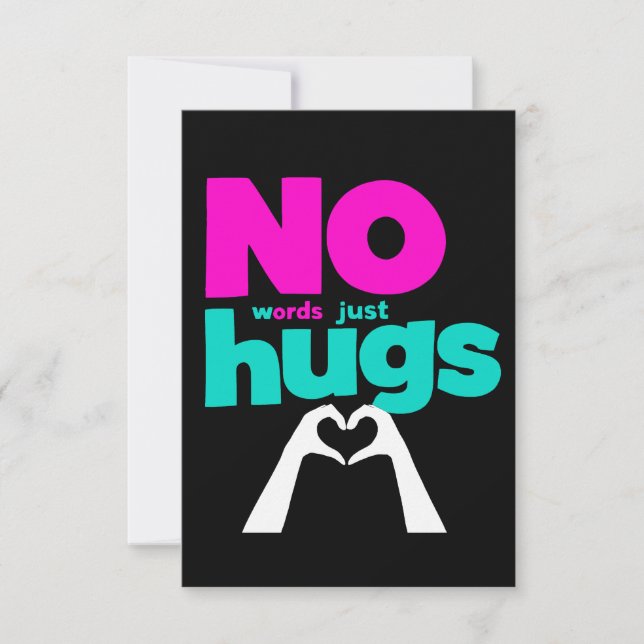 Inga Ord Bara Hugs Kort (Framsida)
