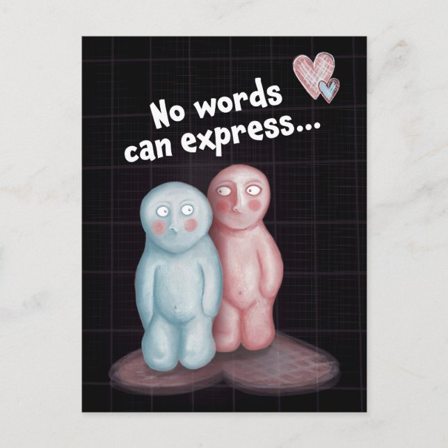 Inga ord kan uttrycka... vykort (Framsida)