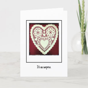Inga överraskningsjubileum och Valentindagskort Tack Kort