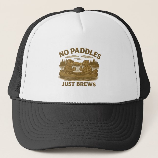 Inga Paddles bara brinner | Funny Canoe Beavers Be Keps (Framsida)
