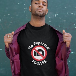Inga Paparazzi behar - ingen fotografi T Shirt