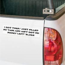 Inga pengar Lämnat Blues Bumper Sticker