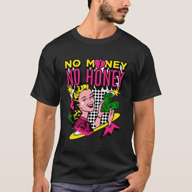 Inga pengar, Retro No Honung T Shirt (Framsida)