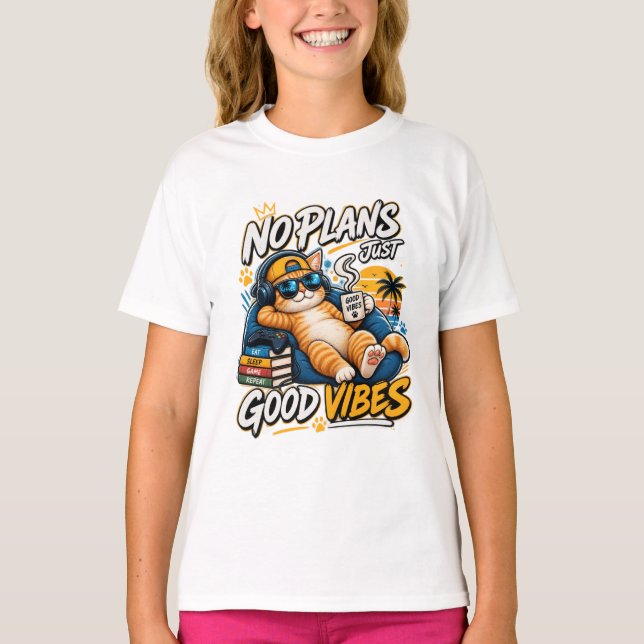 Inga planer bara bra vibbar T-shirt (Framsida)