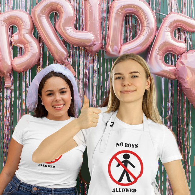 Inga Pojkar Tillåtna Förkläde (Skapare uppladdad)