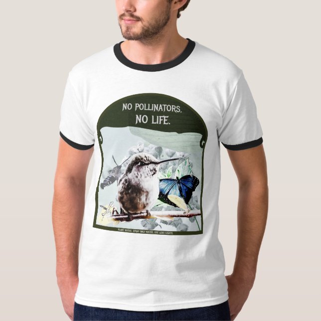 Inga pollinerare, inget liv t shirt (Framsida)