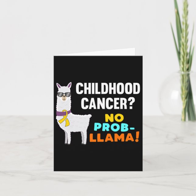 Inga prob-llama Childnature Cancer Warrior Survivo Kort (Framsida)