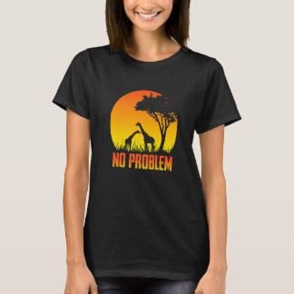 Inga problem med Giraffe Sunset T Shirt