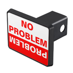 INGA PROBLEM, röd text Skydd För Dragkrok