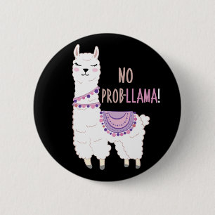 Inga Probllama Llama Funny Knapp