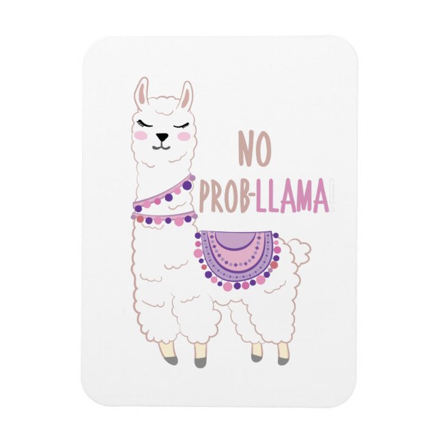 Inga Probllama Llama Funny Magnet (Vertikal)