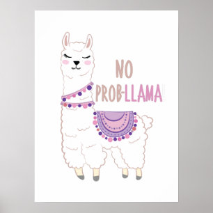 Inga Probllama Llama Funny Poster