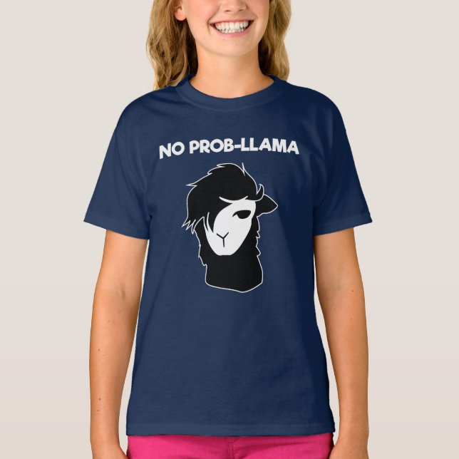 Inga Probllama Llamas T Shirt (Framsida)