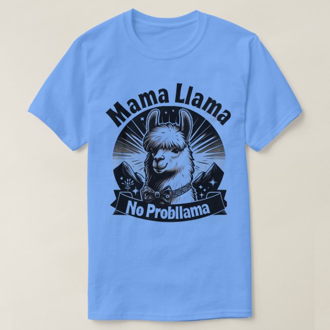INGA PROBLLAMA Retro Funny Llama Alpaca Graphic T Shirt (Design framsida)
