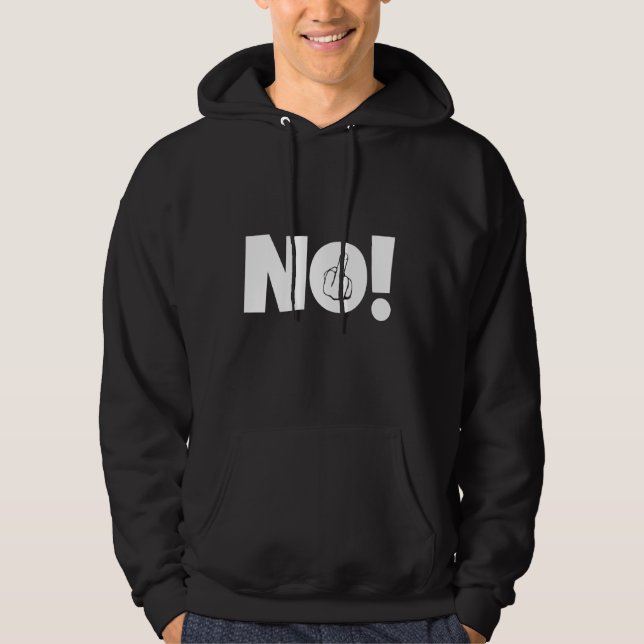 Inga provocerande uttalanden från Mitten Finger un Hoodie (Framsida)