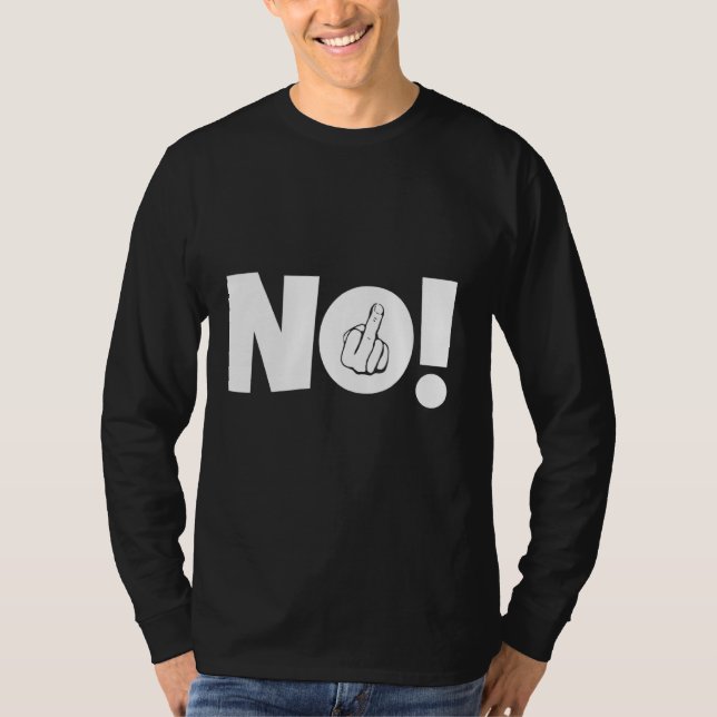 Inga provocerande uttalanden från Mitten Finger un T Shirt (Framsida)