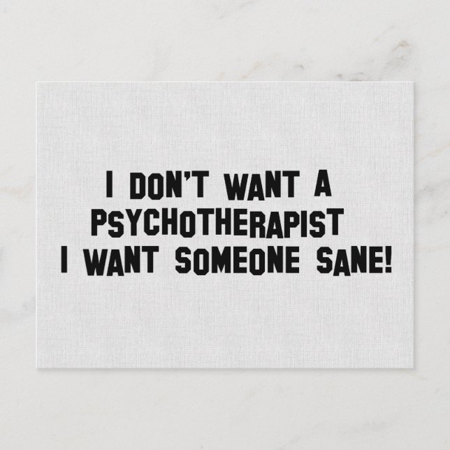 Inga Psychos! Vykort (Framsida)