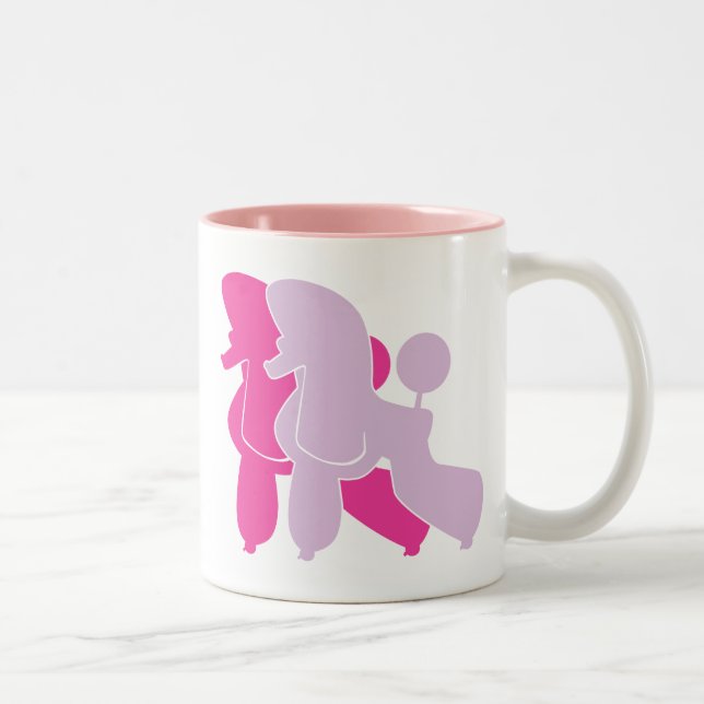 Inga pudlar utan rosa — Snälla! Två-Tonad Mugg (Höger)