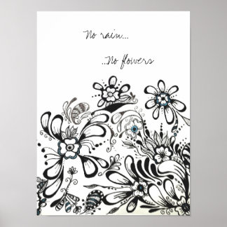 Inga regn, inga blommor poster