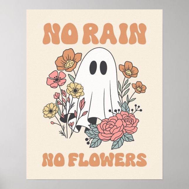 Inga regn, inga blommor Poster upplyftande av värd (Framsidan)