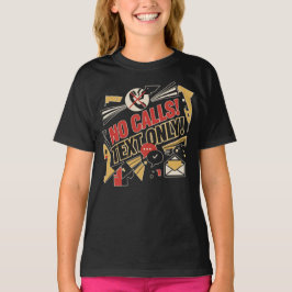 Inga samtal, endast text t shirt