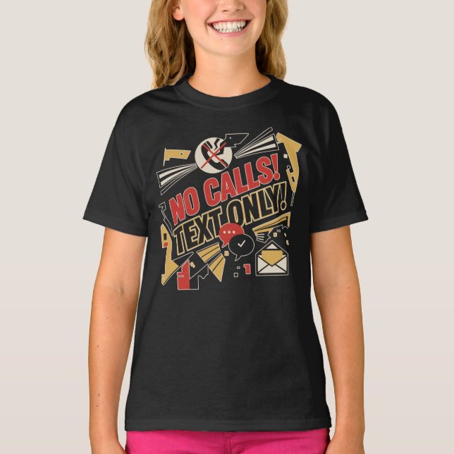 Inga samtal, endast text t shirt (Framsida)
