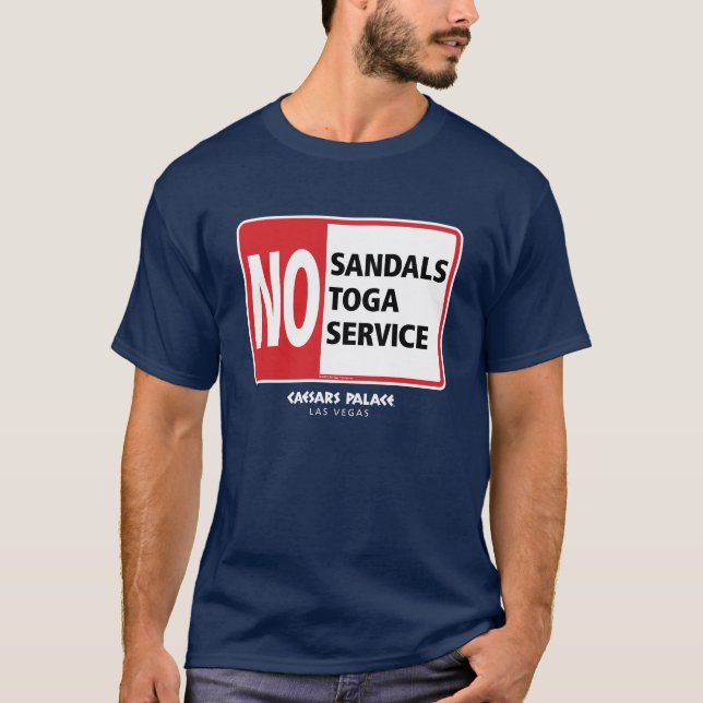 Inga sandaler, ingen Toga-tjänst T Shirt (Framsida)