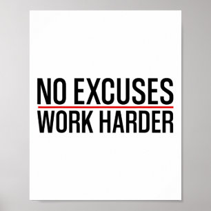 Inga särskilda arbetshäder, bodybuilding Gym Motiv Poster