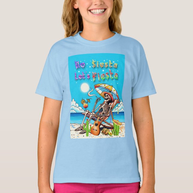 Inga Siesta Låt oss Fiesta T Shirt (Framsida)