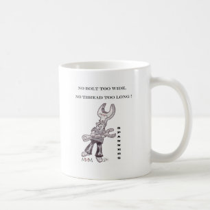 Inga skruvnycklar - kasta i sig för vitt ingen kaffemugg
